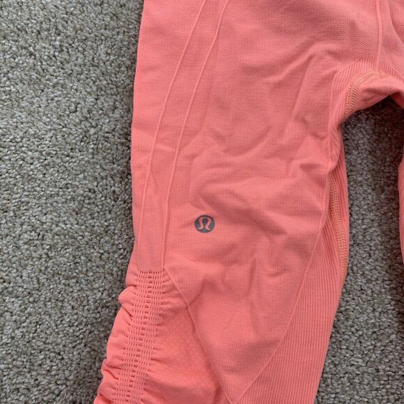Lululemon Women Size 4 Seamless Leggings Capri Pull On Stretch Gym Yoga ZA2 - Picture 4 of 7